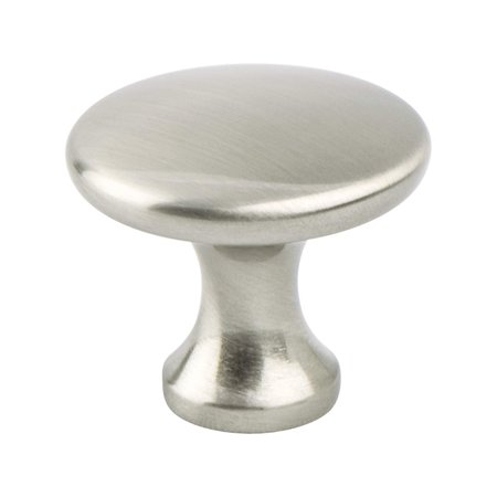 BERENSON Contemporary Advantage Five Brushed Nickel Narrow Round Knob 9429-1BPN-P